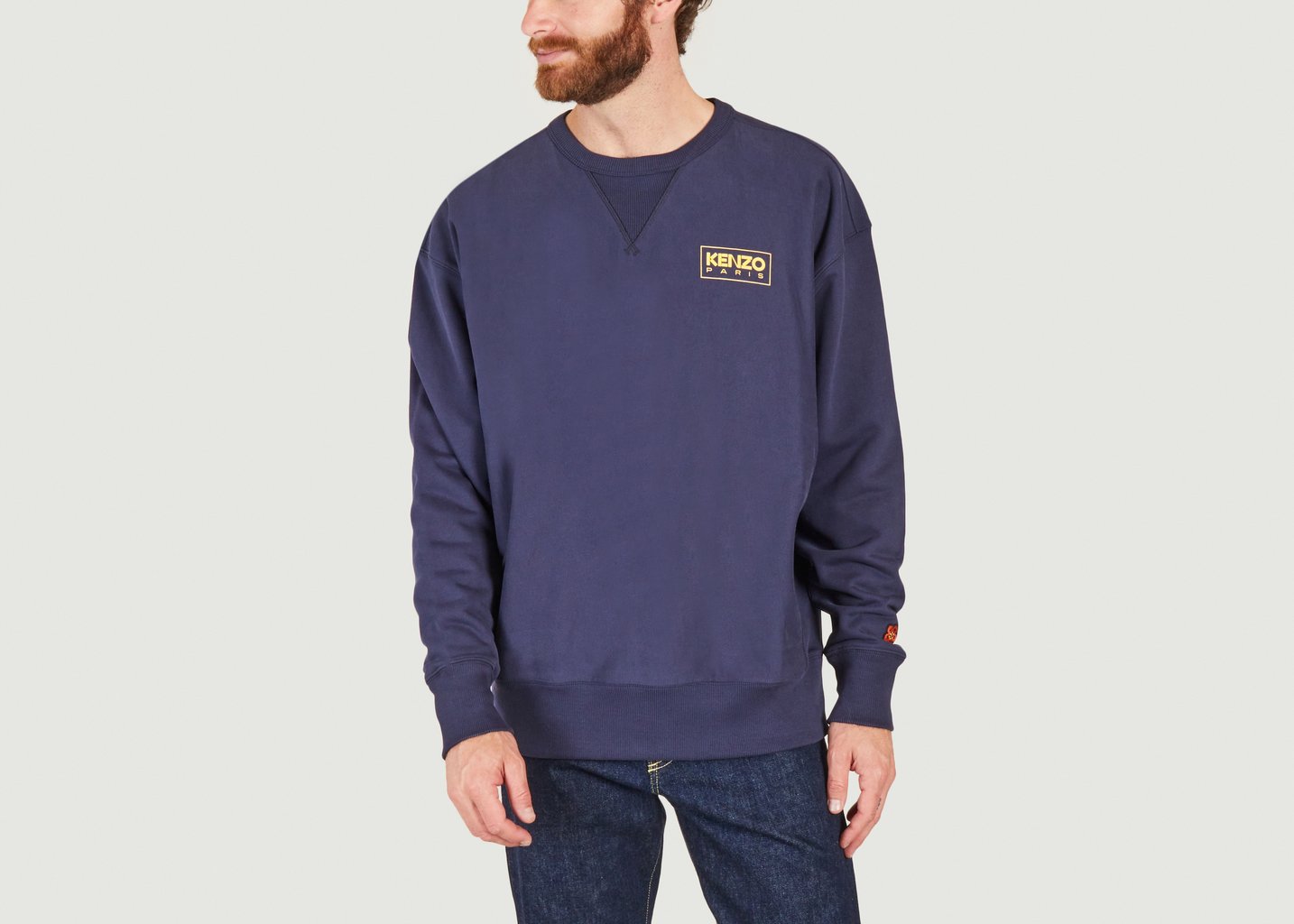 l'exception Sweat Oversize Bleu Marine Kenzo
