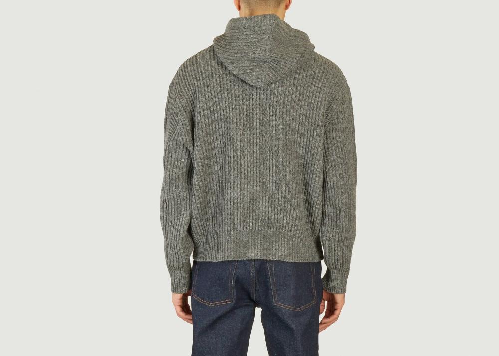 L'exception Sweat RIBBED Gris AMI Paris