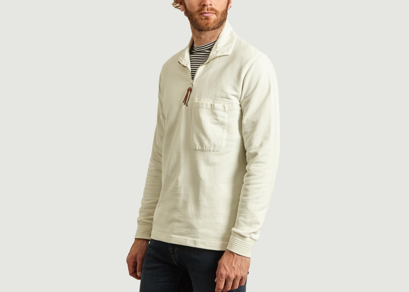 L'exception Sweat Zippé Quarter Ecru Albam