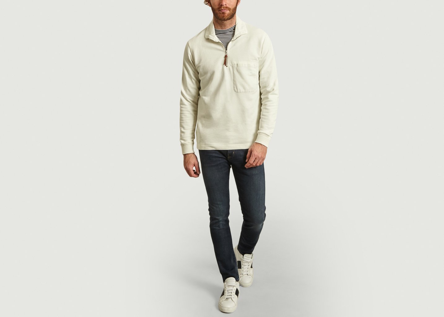 L'exception Sweat Zippé Quarter Ecru Albam