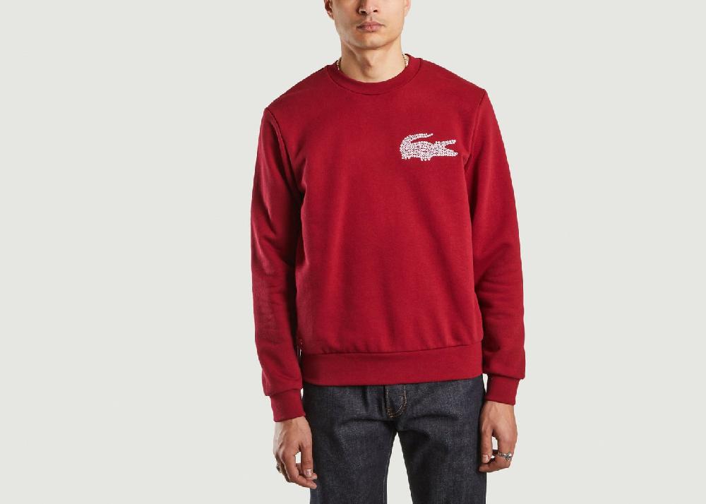 l'exception Sweatshirt à col rond Bordeaux Lacoste