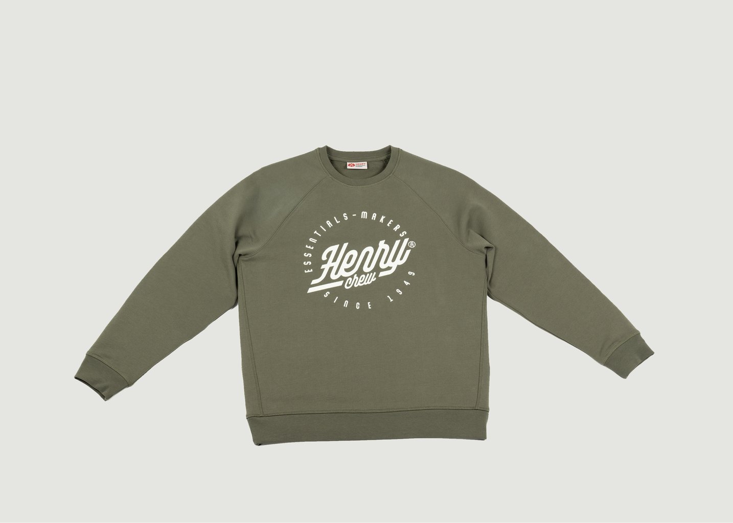 l'exception Sweatshirt Crew Neck Khaki Henry Paris
