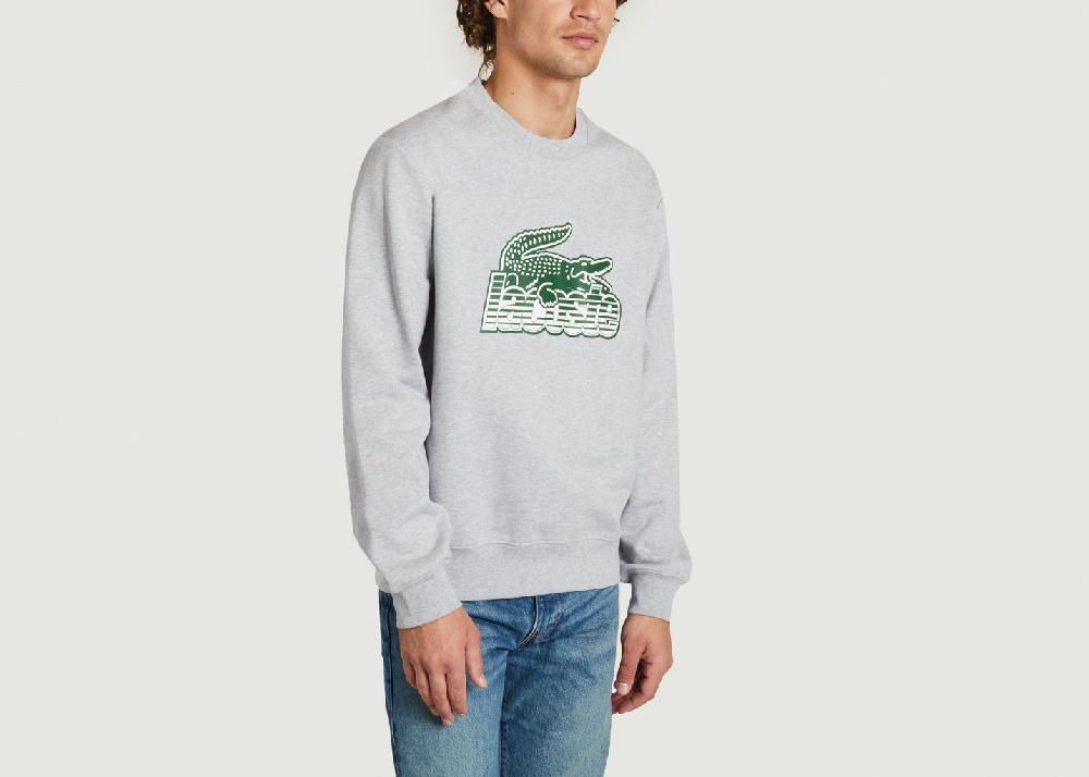 L'exception Sweatshirt En Molleton Gris Lacoste
