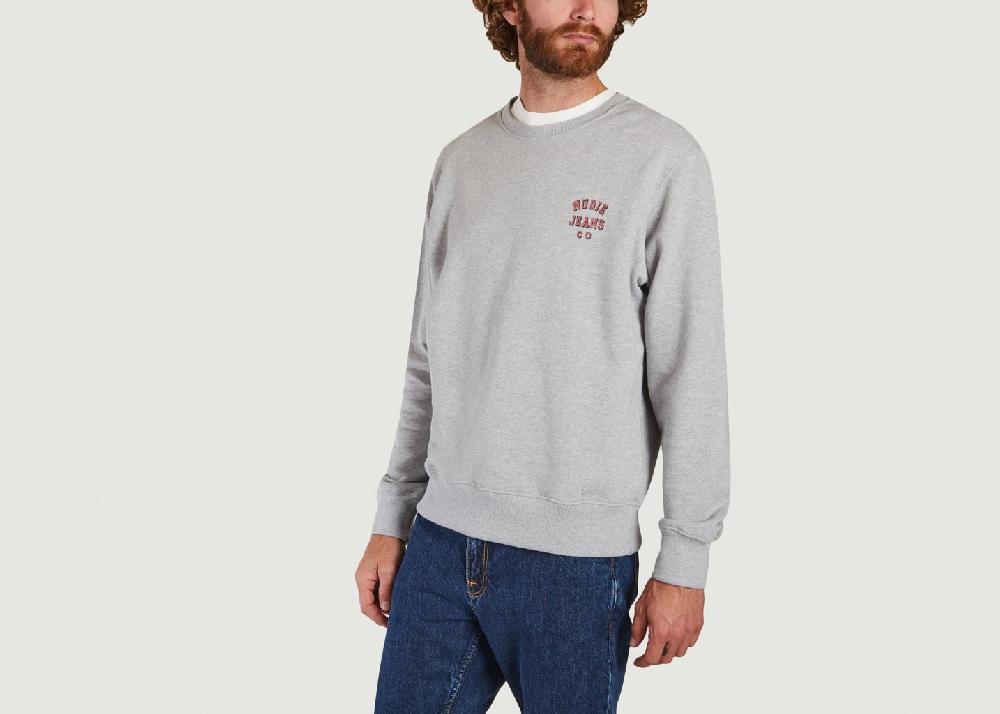 L'exception Sweatshirt Frasse Gris Nudie Jeans