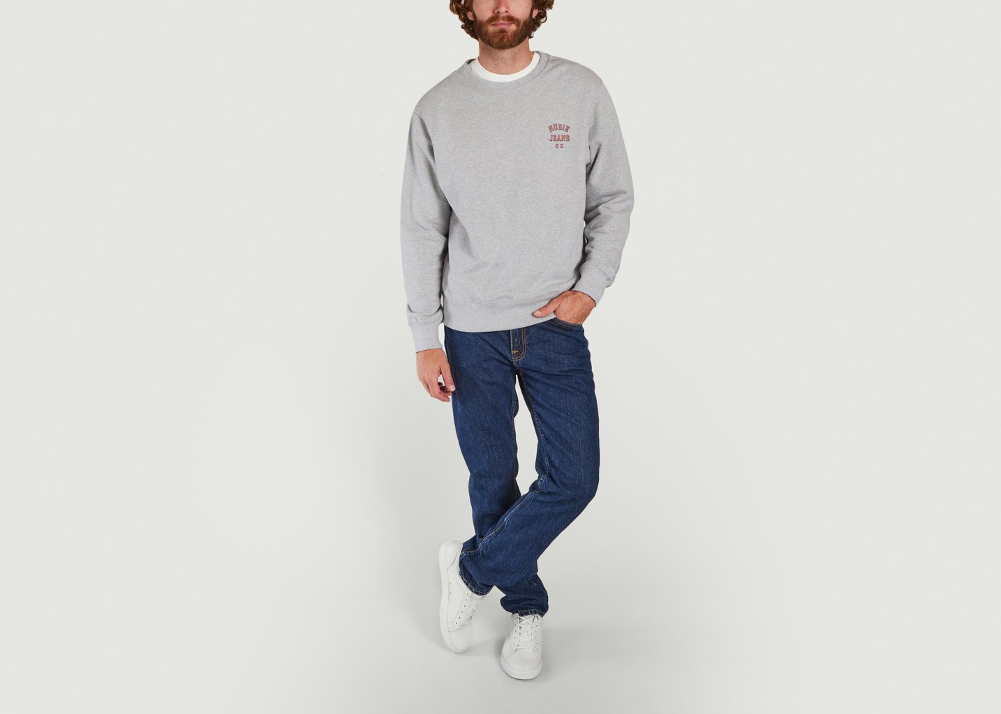 L'exception Sweatshirt Frasse Gris Nudie Jeans