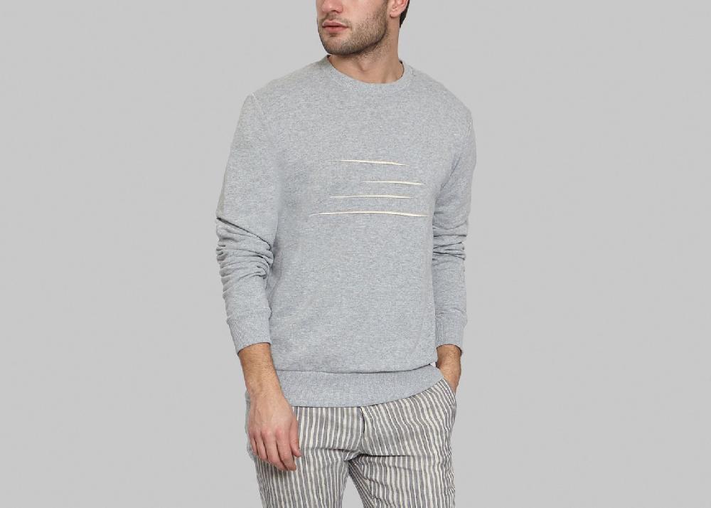 L'exception Sweatshirt Griffe Gris Ly Adams