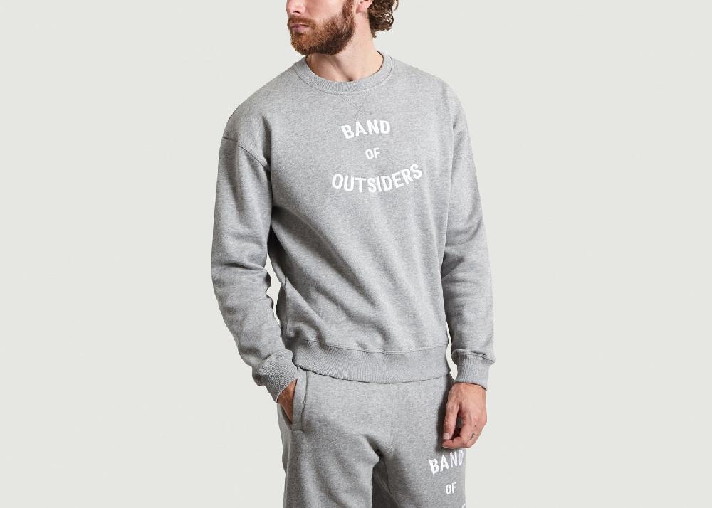 L'exception Sweatshirt Logo Gris Band Of Outsiders