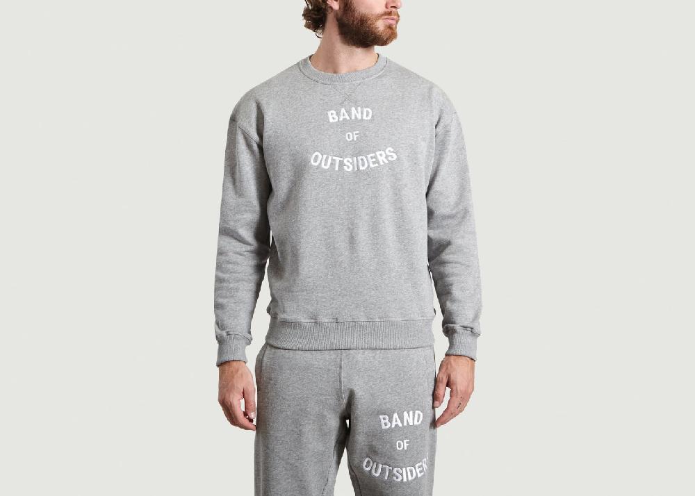 l'exception Sweatshirt Logo Gris Band Of Outsiders