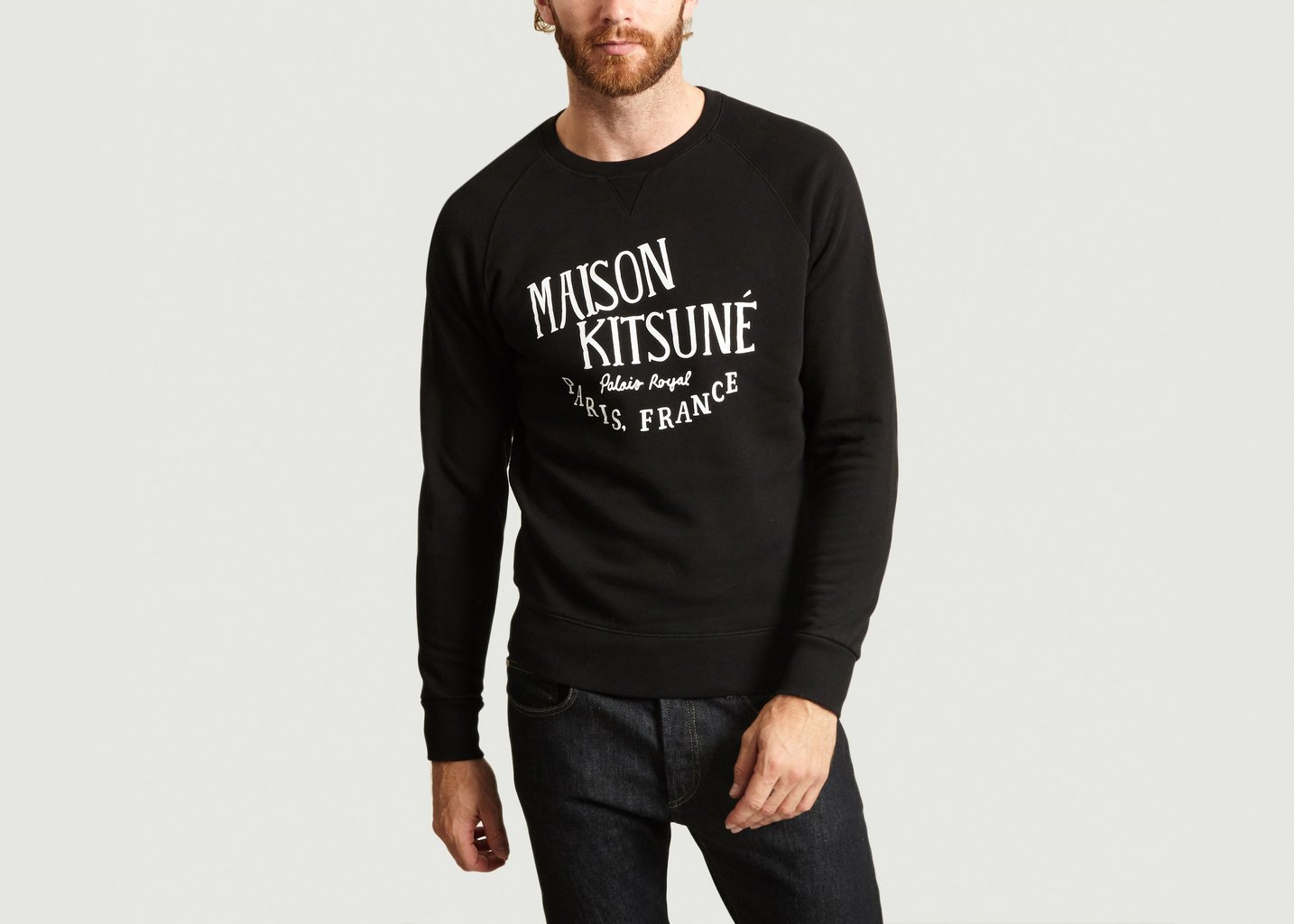 l'exception Sweatshirt MK Noir Maison Kitsuné