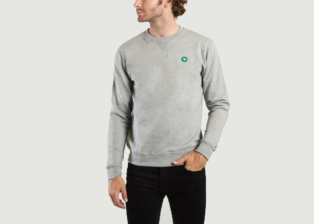 l'exception Sweatshirt Tye Gris Léger Wood Wood