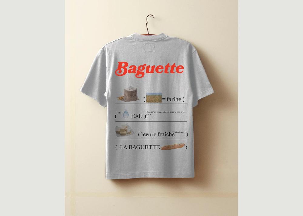 L'exception T Shirt Baguette Gris Verlan