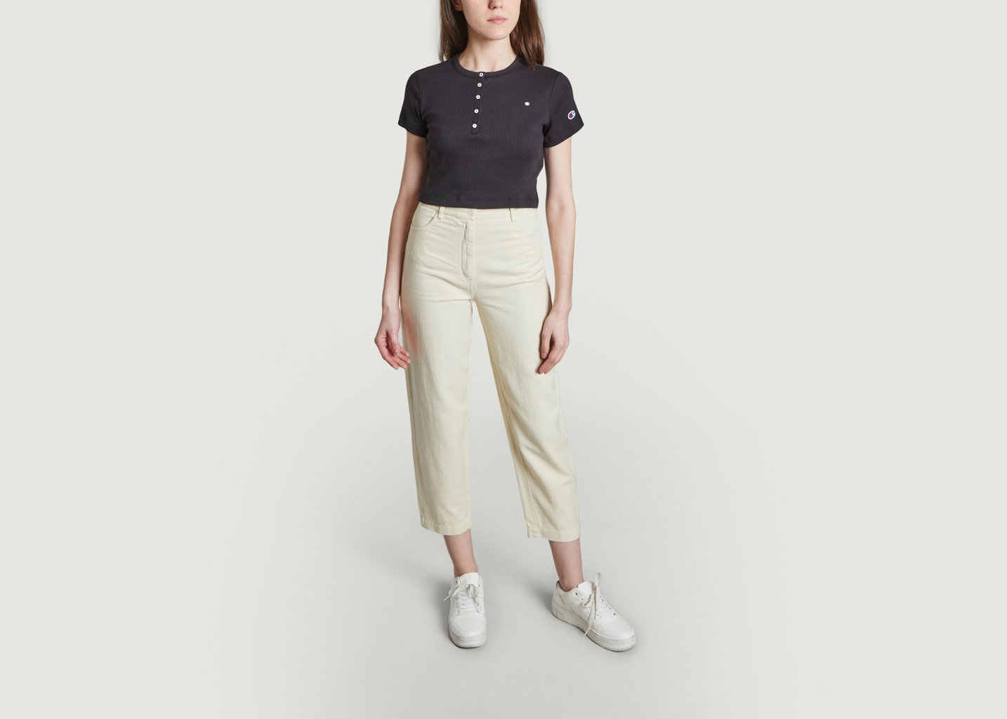 L'exception T Shirt Boutonné Noir Champion