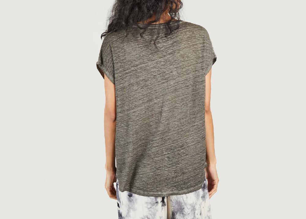 L'exception T Shirt Col V Khaki Majestic Filatures