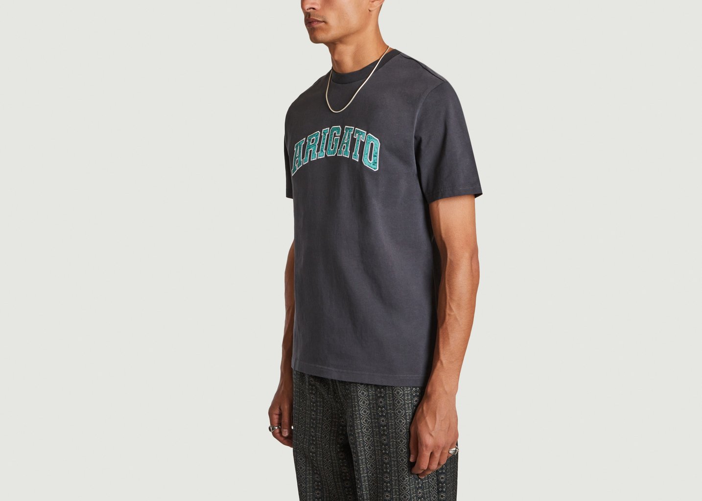 L'exception T Shirt College Logo Noir Axel Arigato