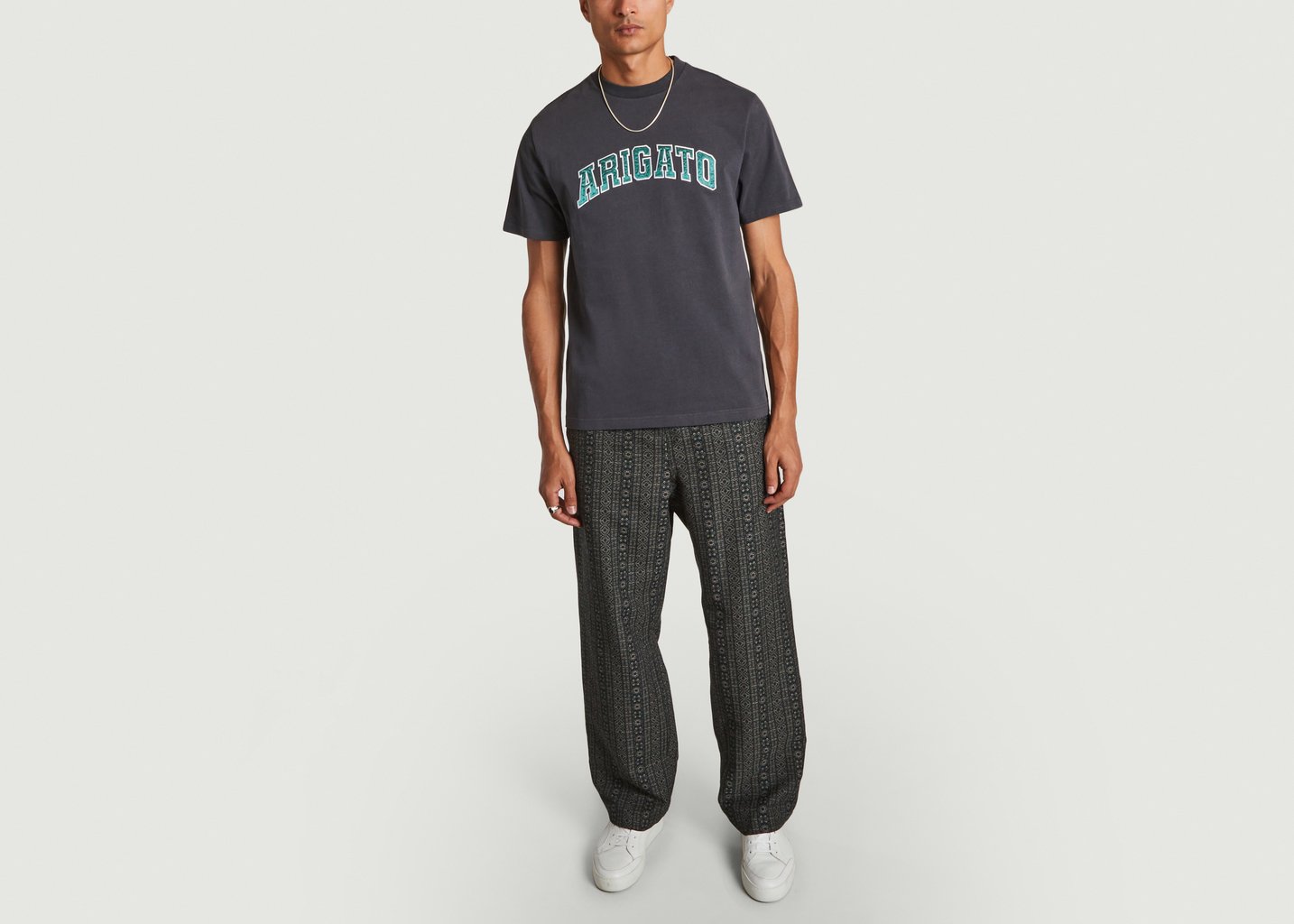 L'exception T Shirt College Logo Noir Axel Arigato