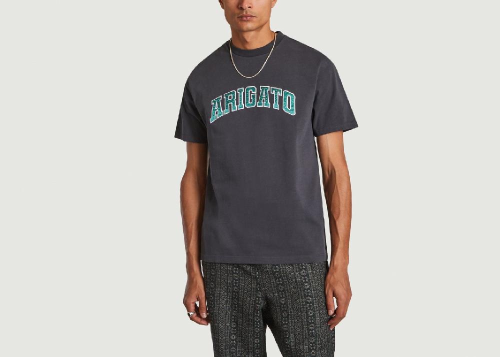 l'exception T Shirt College Logo Noir Axel Arigato