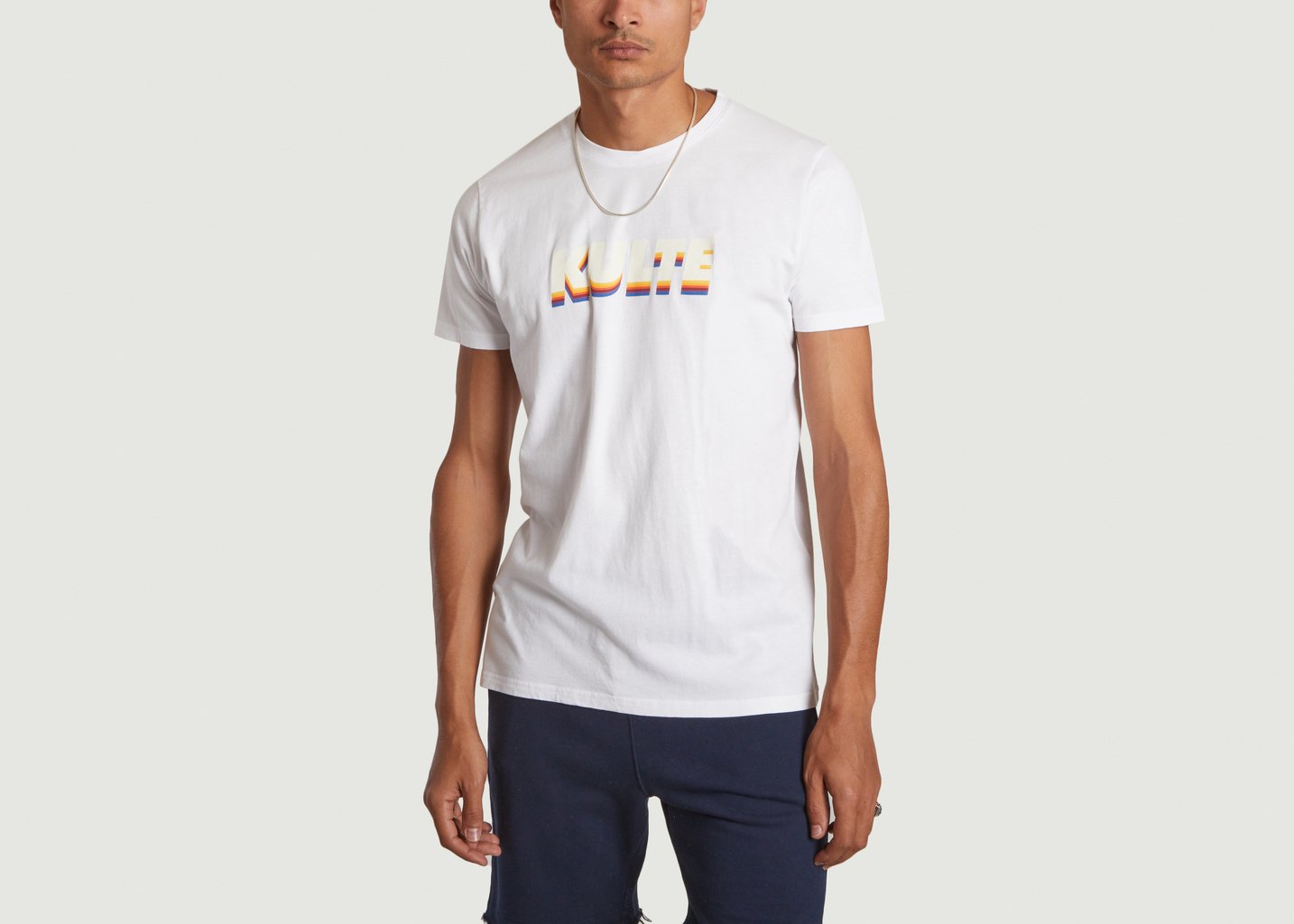 l'exception T shirt Corpo Italic Blanc Kulte