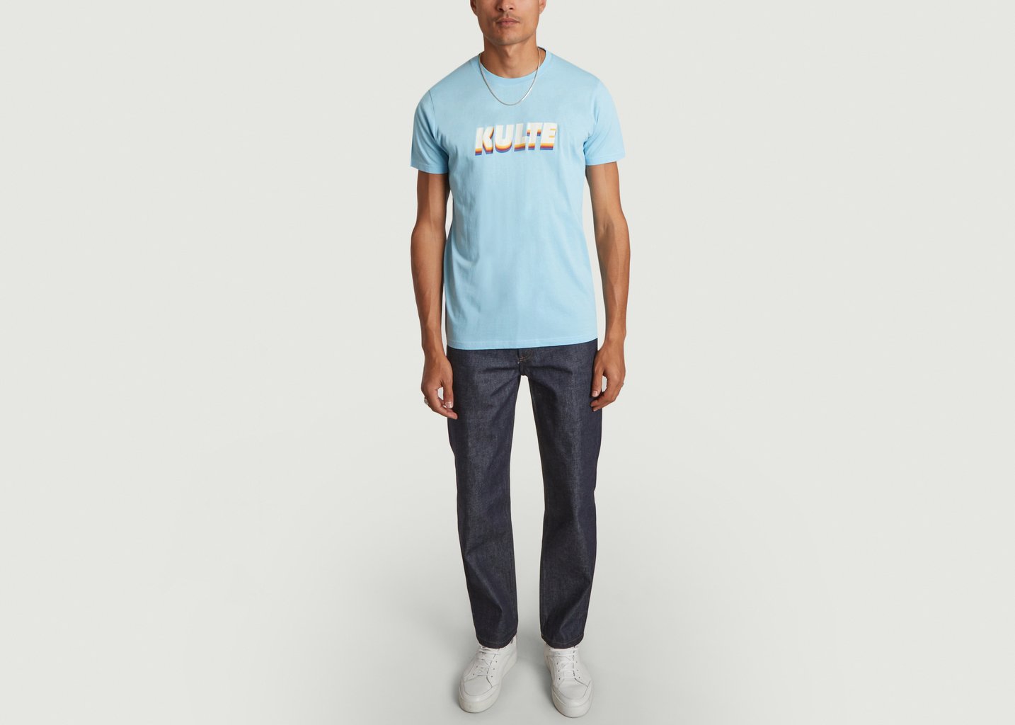 L'exception T Shirt Corpo Italic Bleu Clair Kulte