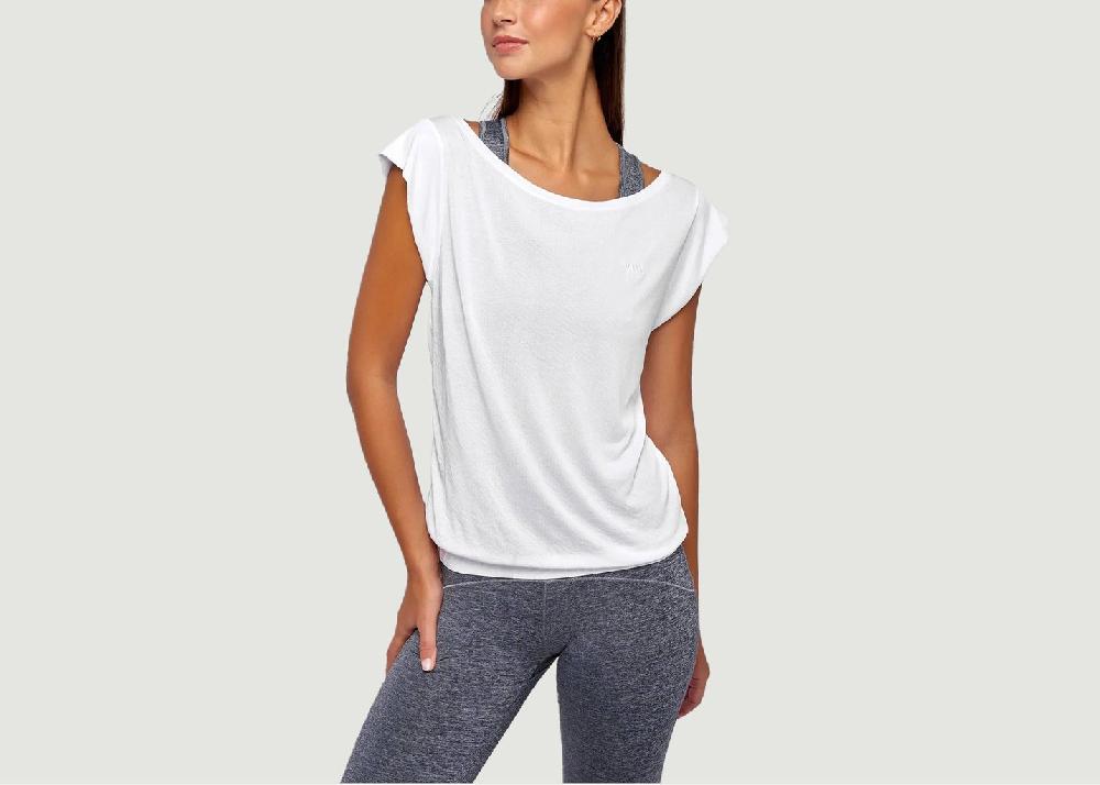 l'exception T shirt de yoga Softee Blanc YUJ Paris