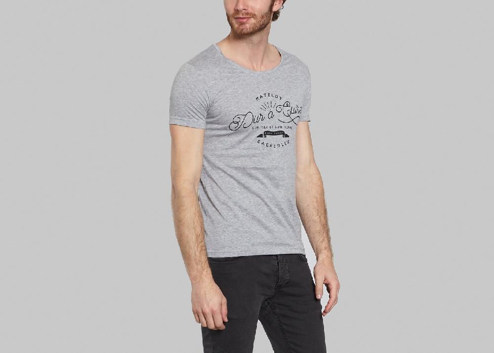 L'exception T Shirt Dur A Cuire Gris Sacrebleu
