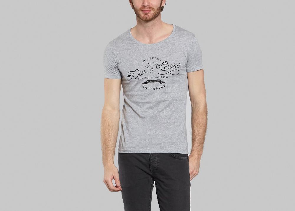 l'exception T Shirt Dur A Cuire Gris Sacrebleu
