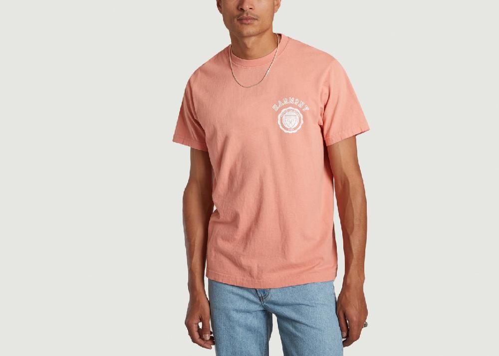 l'exception T shirt Emblem Framboise Harmony