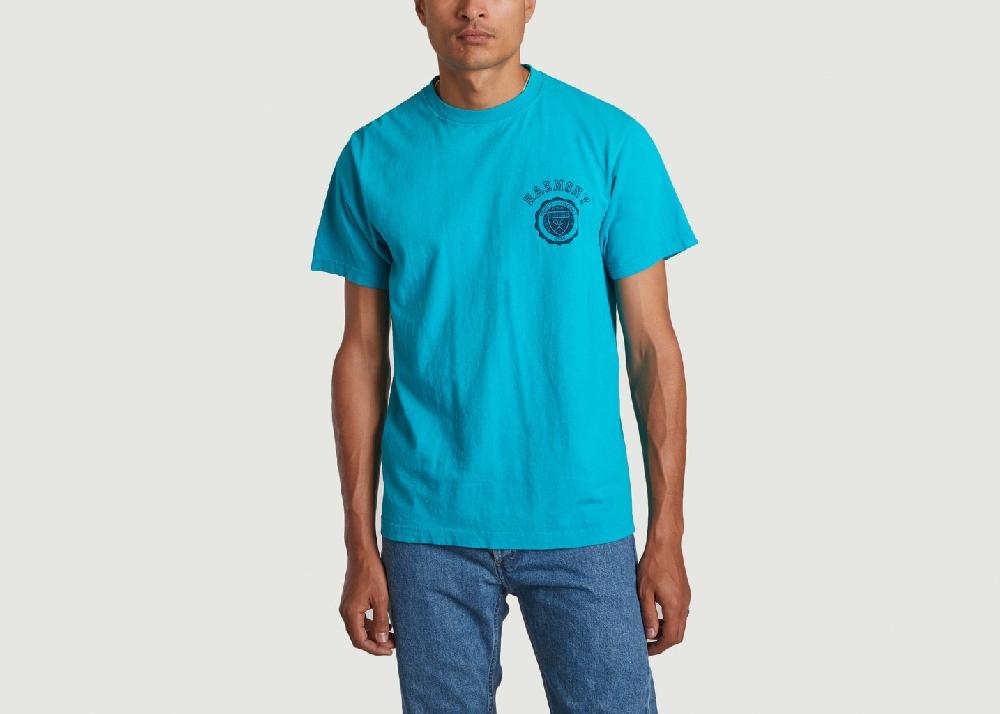 l'exception T shirt Emblem Turquoise Harmony