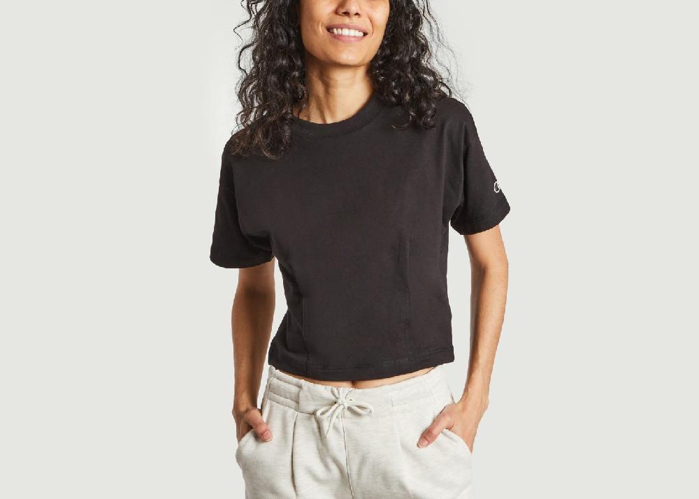 l'exception T shirt en coton bio Noir Champion