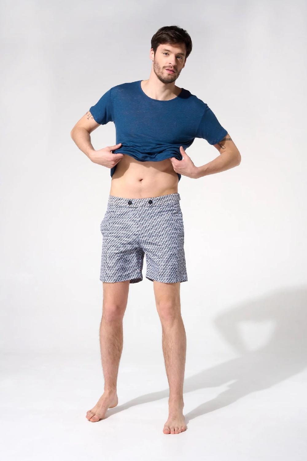 L'exception T Shirt En Lin Bleu Marine Apnee