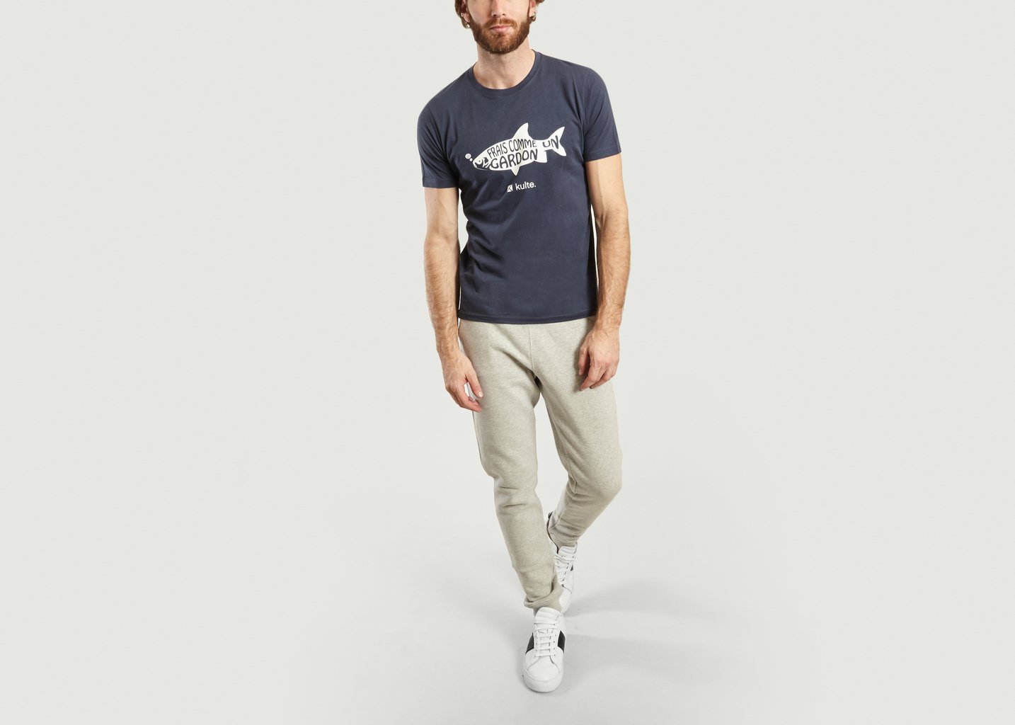L'exception T Shirt Fish Bleu Marine Kulte