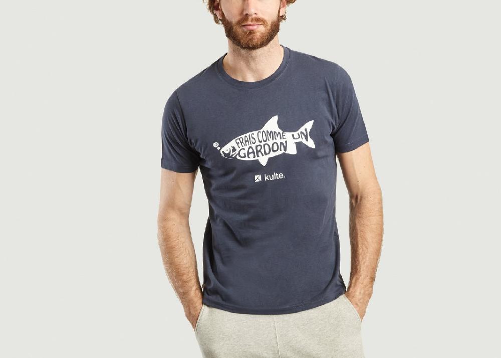 l'exception T Shirt Fish Bleu Marine Kulte