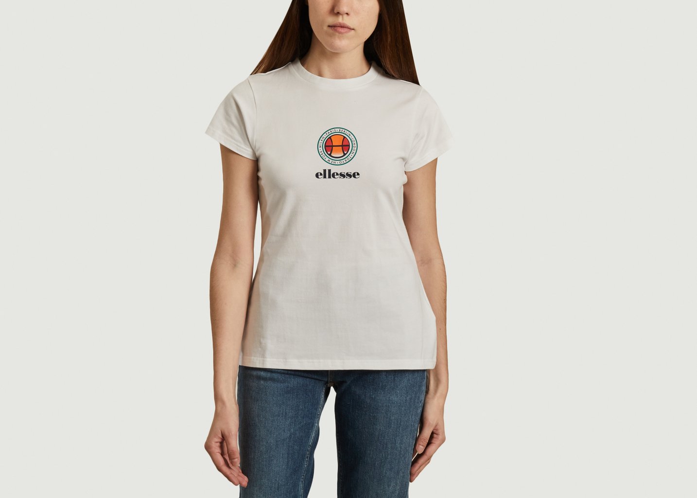 l'exception T shirt Fitté Blanc Ellesse