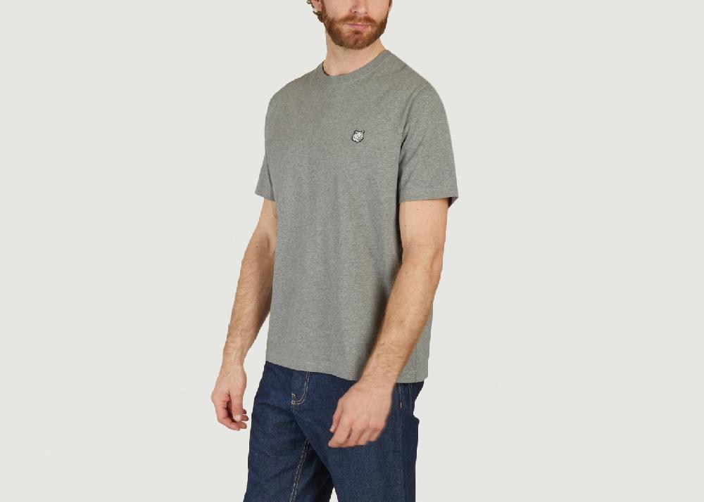 L'exception T Shirt Fox Head Gris Maison Kitsuné