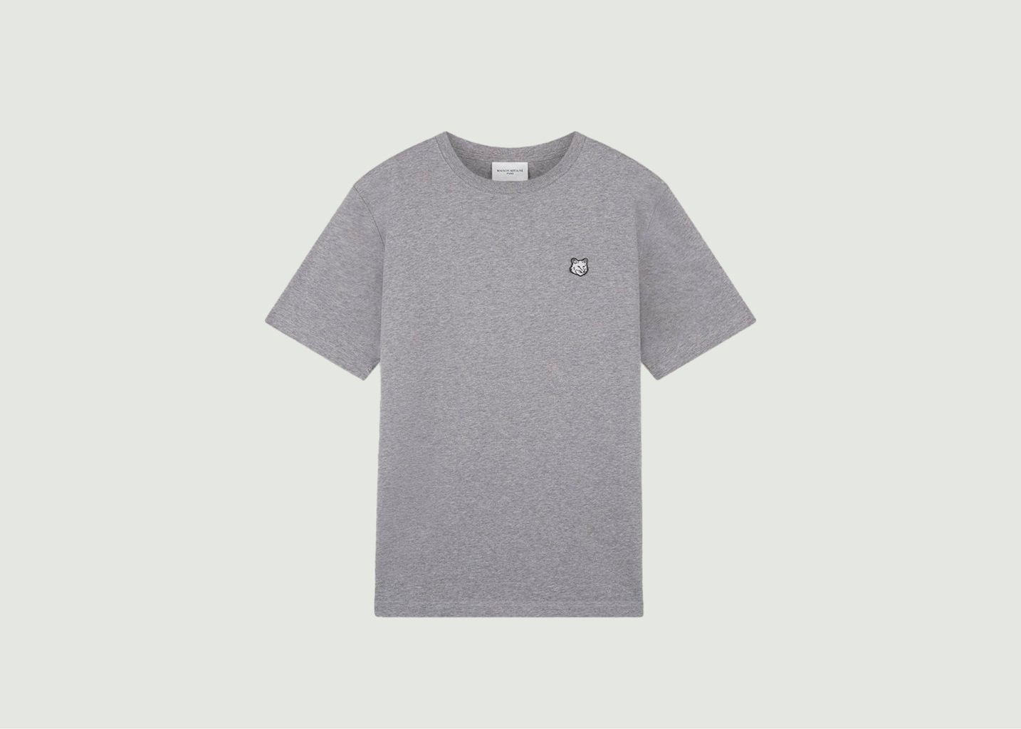 l'exception T shirt Fox Head Gris Maison Kitsuné