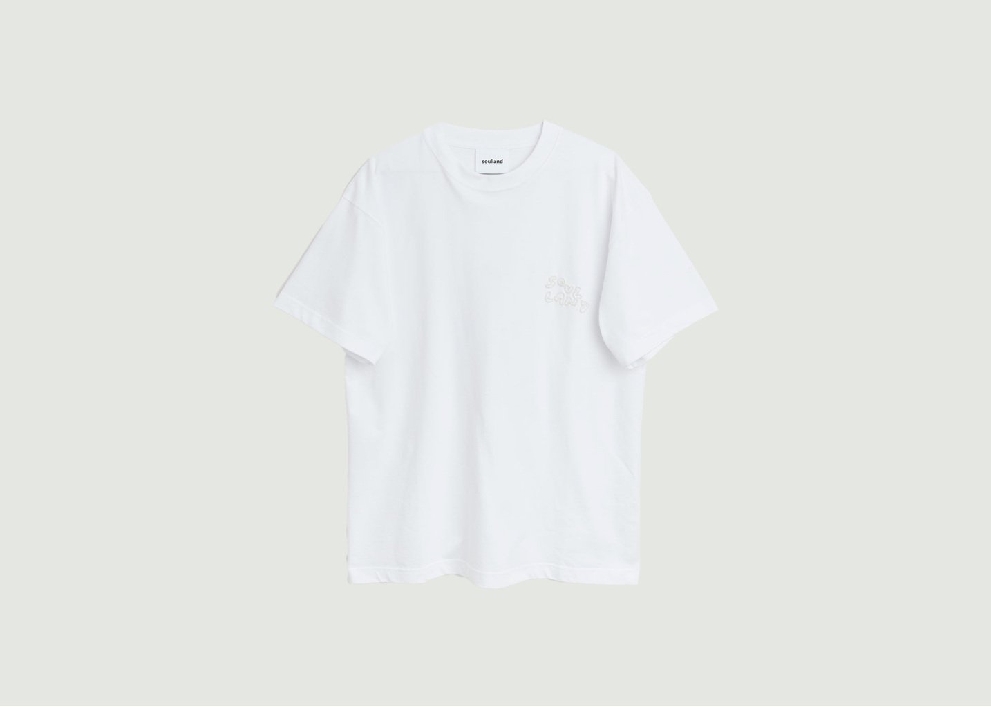 l'exception T shirt Kai Beaded logo Blanc soulland