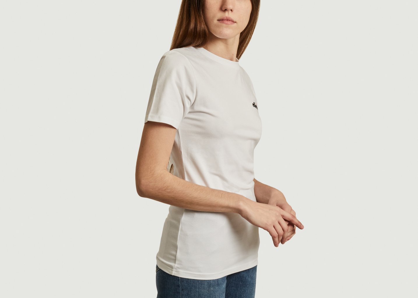 L'exception T Shirt Logo Fitté Blanc Ellesse