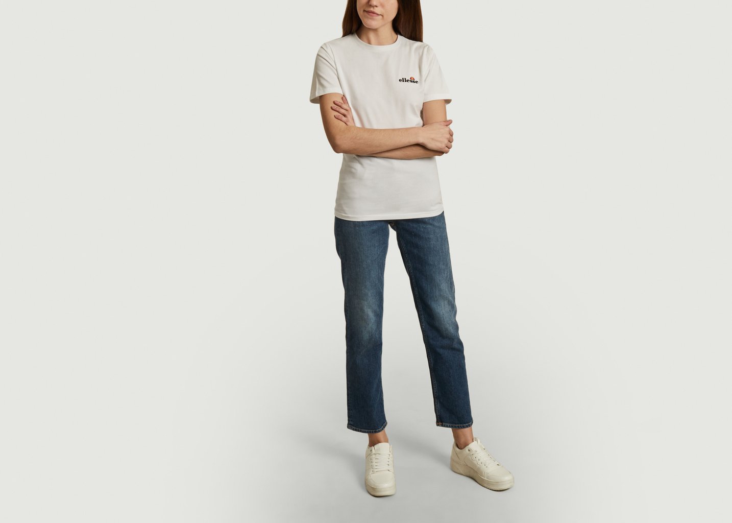 L'exception T Shirt Logo Fitté Blanc Ellesse