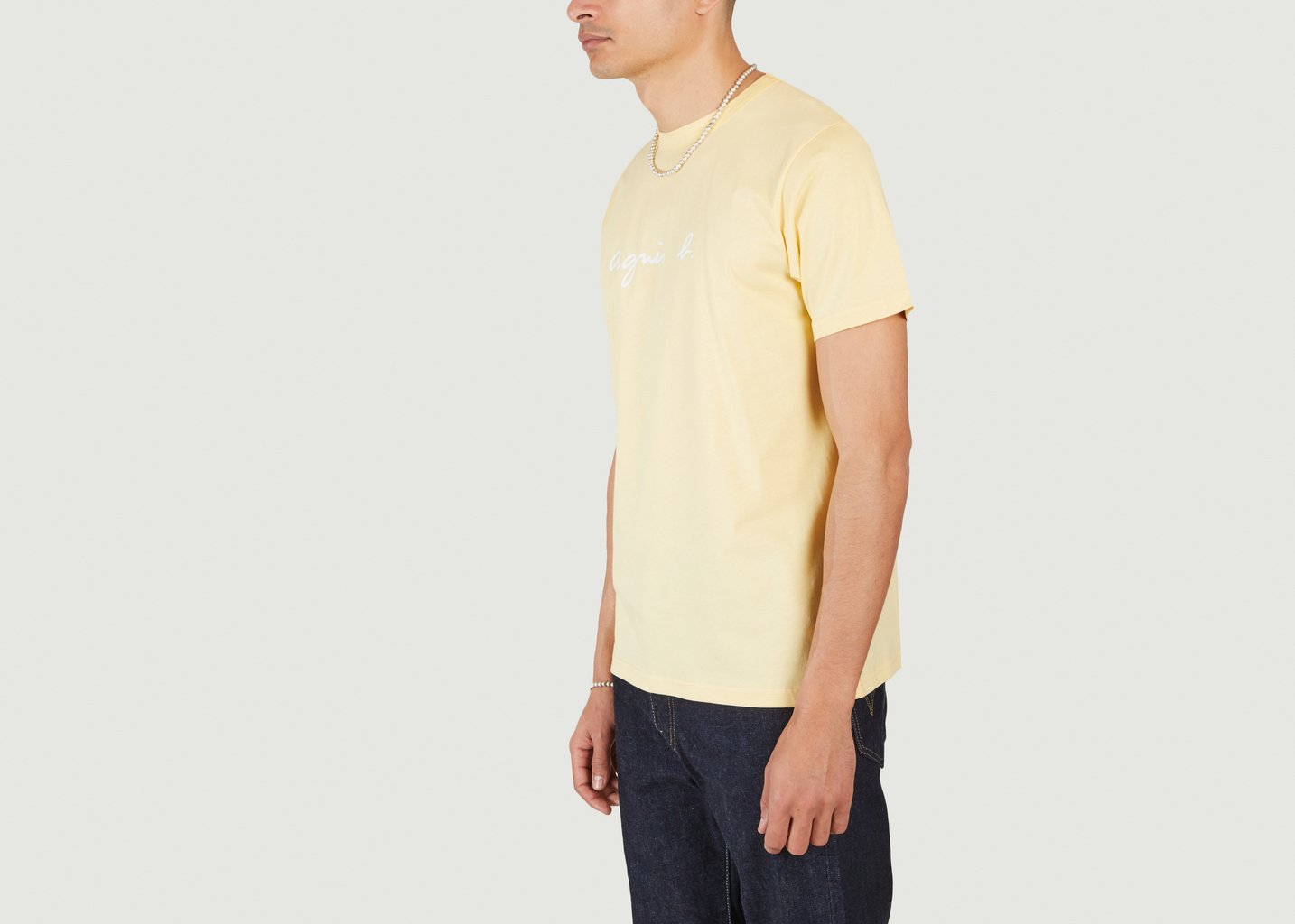 L'exception T Shirt Logotypé Brando Jaune Agnès B