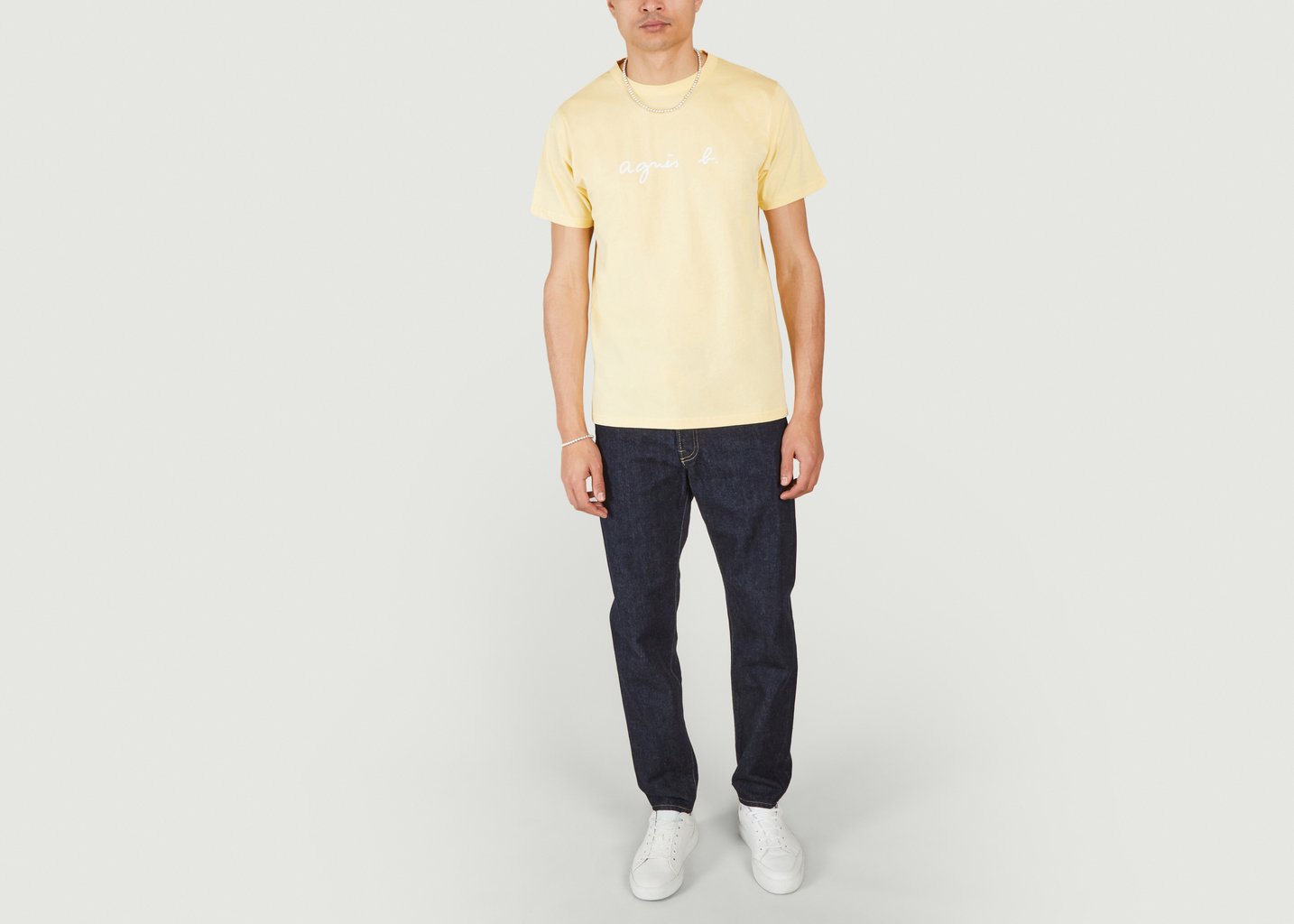 L'exception T Shirt Logotypé Brando Jaune Agnès B