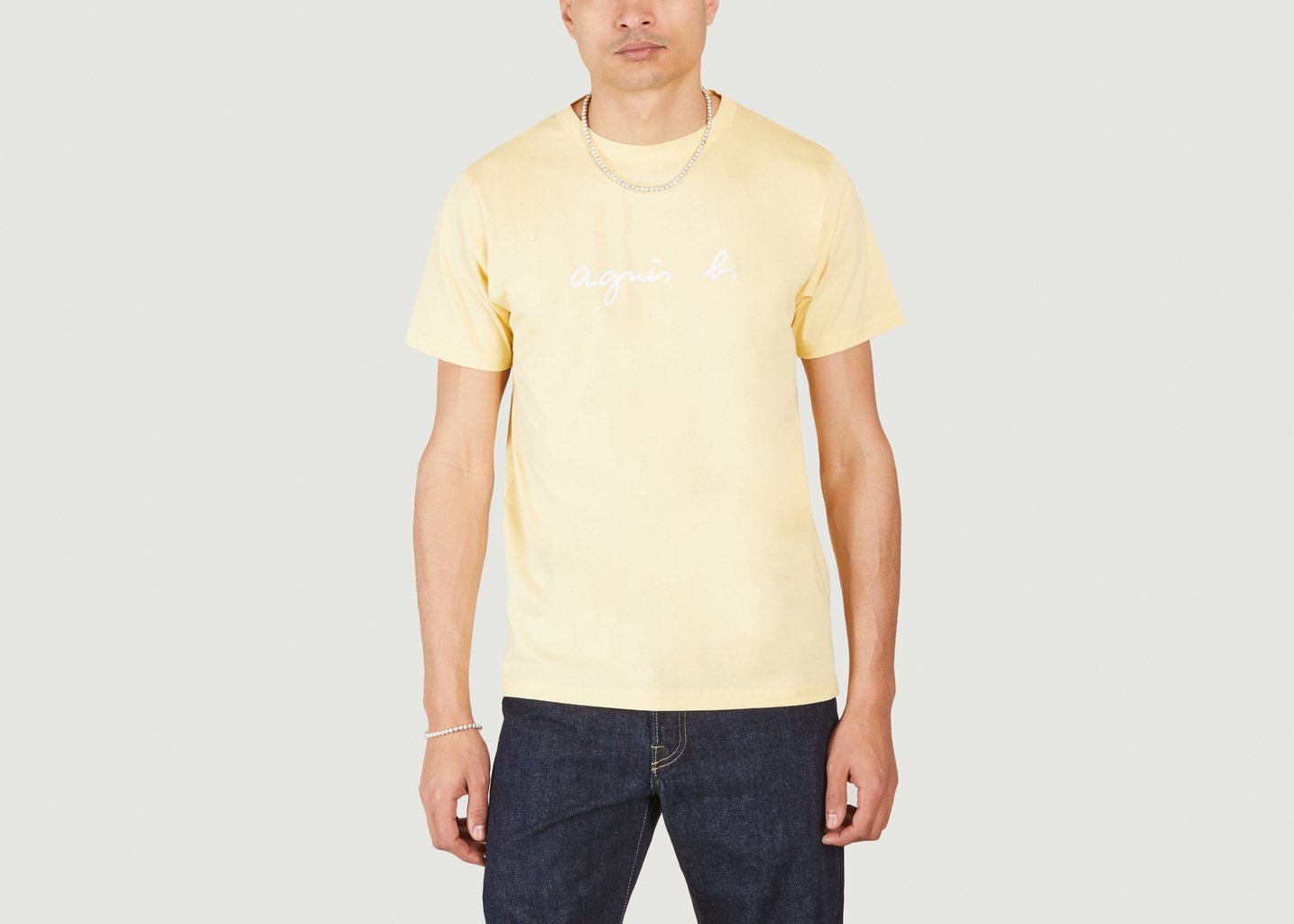 l'exception T shirt logotypé Brando Jaune agnès b