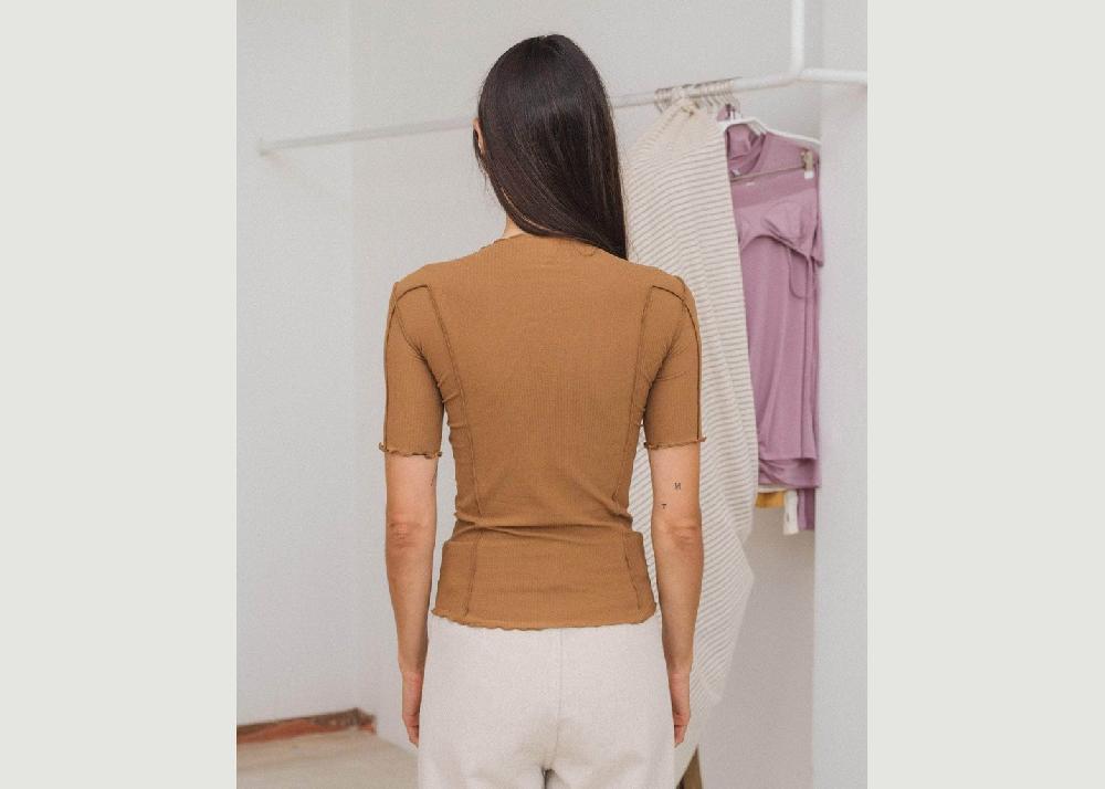 L'exception T Shirt Omato 3/4 Marron Baserange