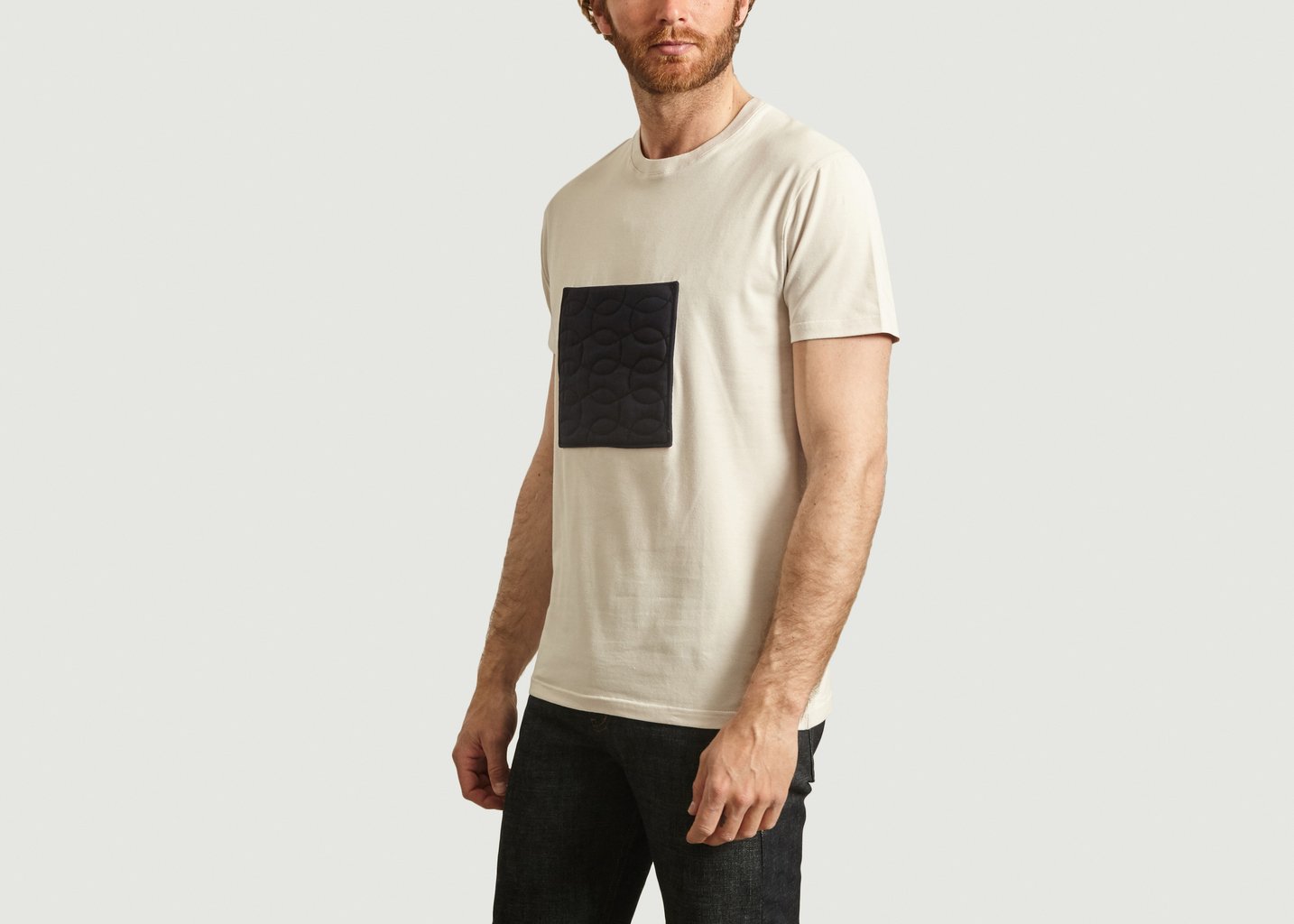 L'exception T Shirt Poche Brodée Beige Rue Begand
