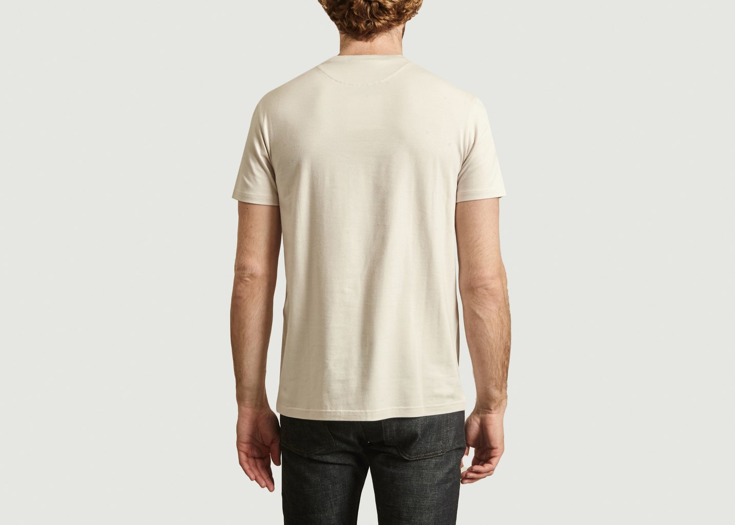 L'exception T Shirt Poche Brodée Beige Rue Begand