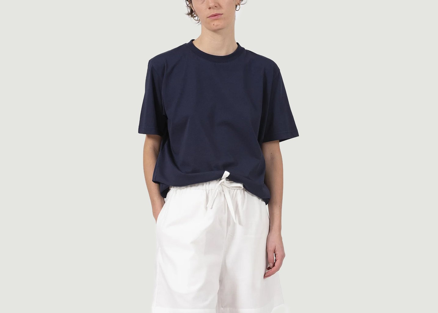 l'exception T shirt Rimbo Bleu Marine Talc Paris