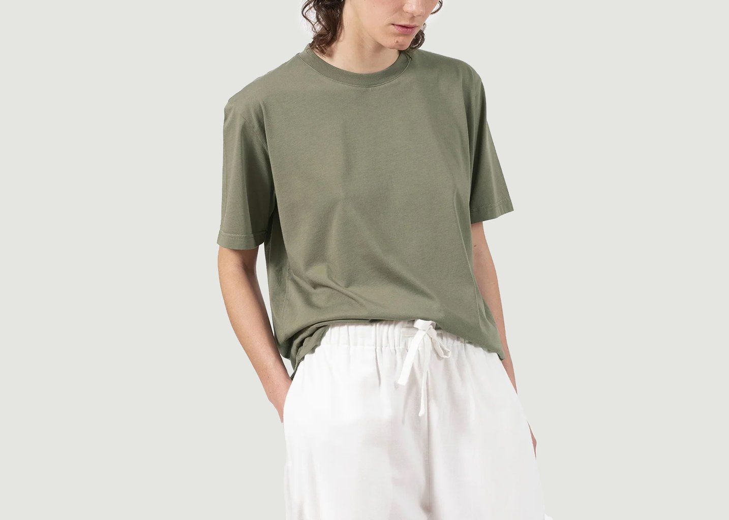 L'exception T Shirt Rimbo Khaki Talc Paris