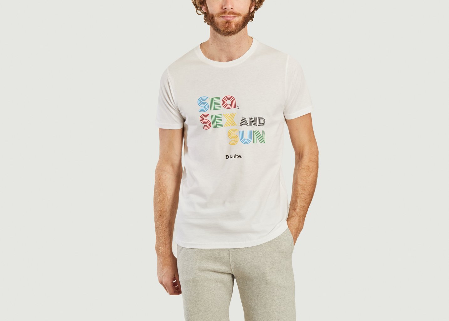 l'exception T shirt Sea & Sun Blanc Kulte