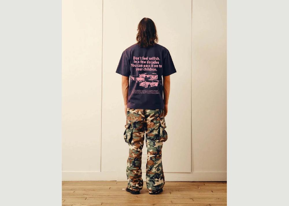 L'exception T Shirt Selfish Bleu Marine Verlan