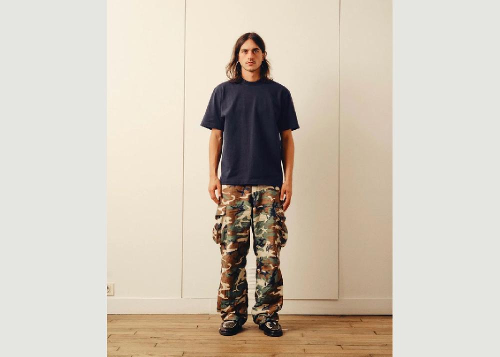 l'exception T shirt Selfish Bleu Marine Verlan