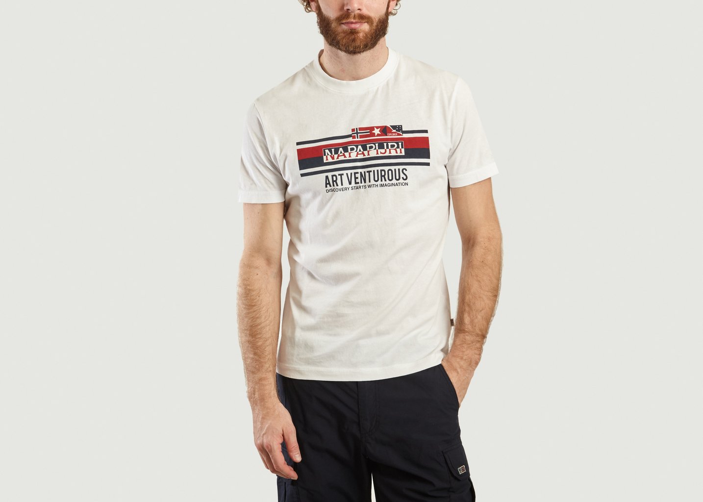 l'exception T shirt Sikar Blanc Napapijri