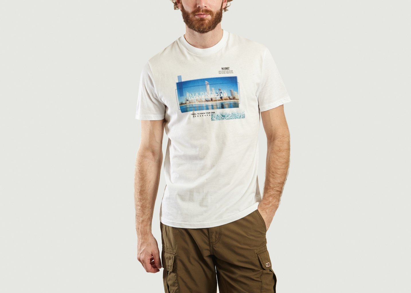 l'exception T shirt Sobar Blanc Napapijri